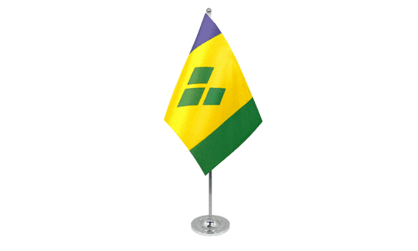 Saint Vincent Satin Table Flag